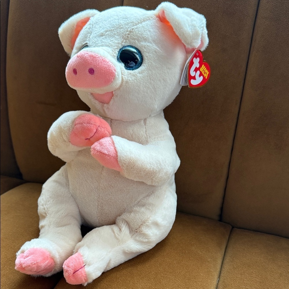 Ty Beanie Babie Penelope Plush Pig NEW with Tag Approx 13”